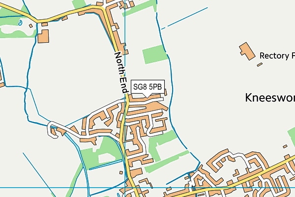 SG8 5PB map - OS VectorMap District (Ordnance Survey)