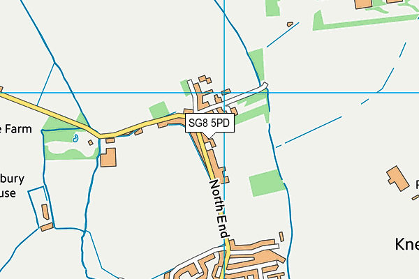 SG8 5PD map - OS VectorMap District (Ordnance Survey)