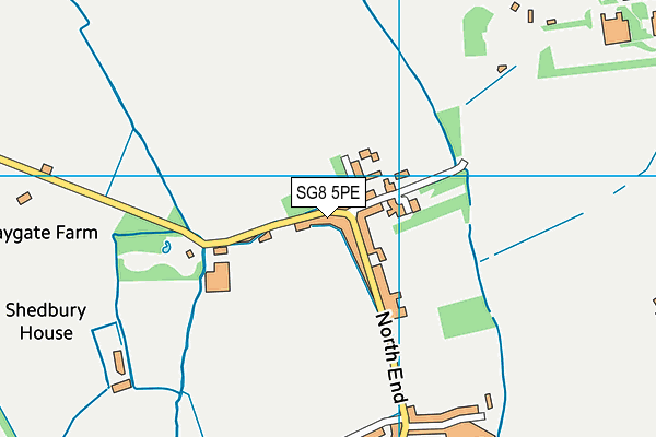 SG8 5PE map - OS VectorMap District (Ordnance Survey)