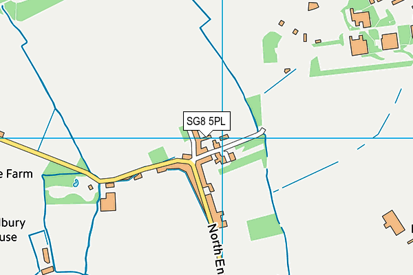SG8 5PL map - OS VectorMap District (Ordnance Survey)