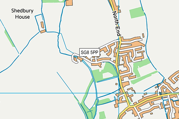 SG8 5PP map - OS VectorMap District (Ordnance Survey)