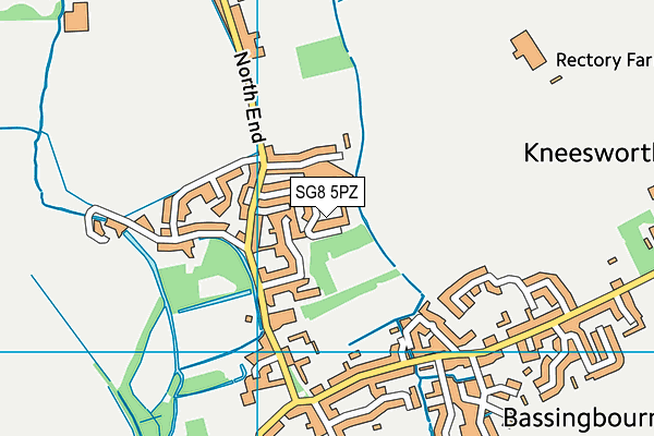 SG8 5PZ map - OS VectorMap District (Ordnance Survey)