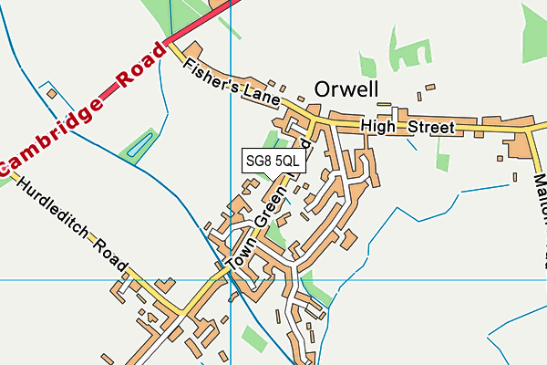 Orwell Recreation Ground map (SG8 5QL) - OS VectorMap District (Ordnance Survey)