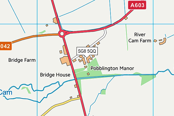 SG8 5QQ map - OS VectorMap District (Ordnance Survey)