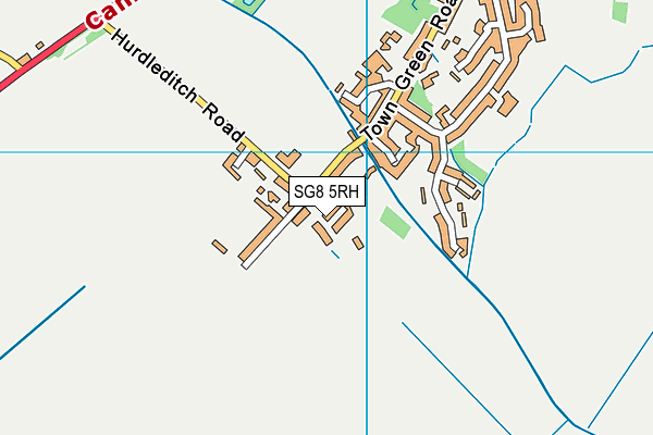 SG8 5RH map - OS VectorMap District (Ordnance Survey)