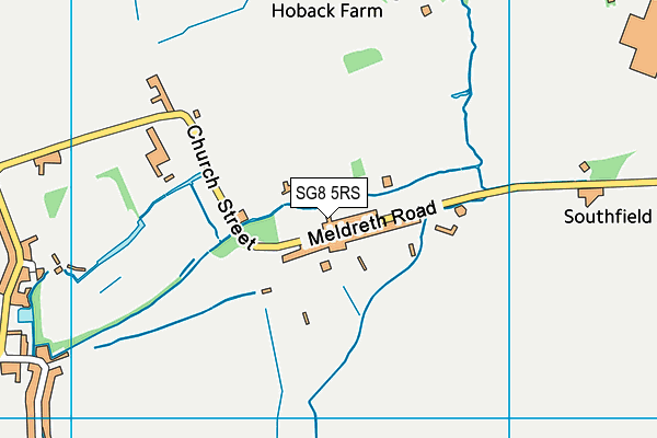 SG8 5RS map - OS VectorMap District (Ordnance Survey)