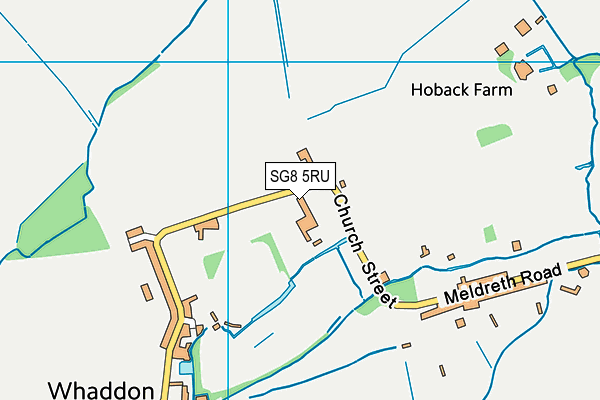 SG8 5RU map - OS VectorMap District (Ordnance Survey)