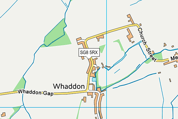 Whaddon Golf Centre map (SG8 5RX) - OS VectorMap District (Ordnance Survey)