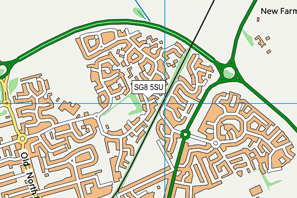 SG8 5SU map - OS VectorMap District (Ordnance Survey)