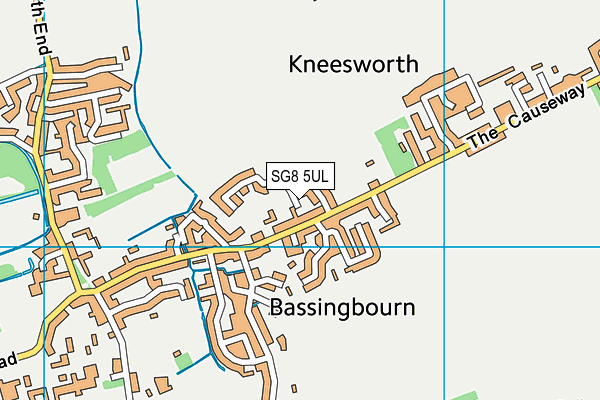 SG8 5UL map - OS VectorMap District (Ordnance Survey)