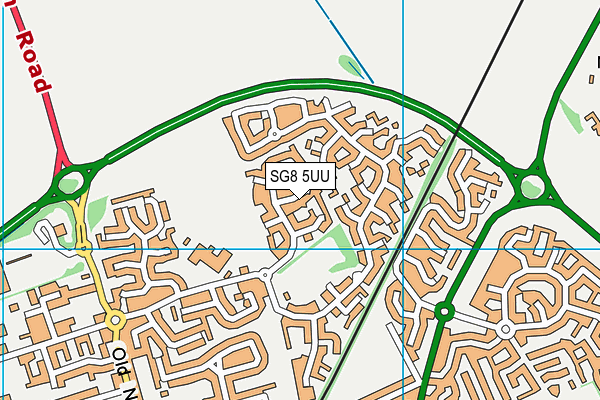 SG8 5UU map - OS VectorMap District (Ordnance Survey)