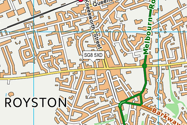 SG8 5XD map - OS VectorMap District (Ordnance Survey)
