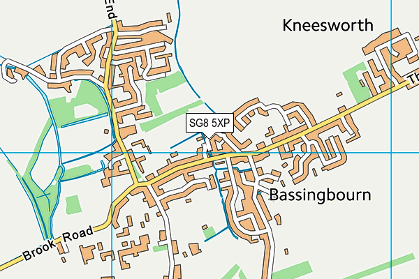 SG8 5XP map - OS VectorMap District (Ordnance Survey)
