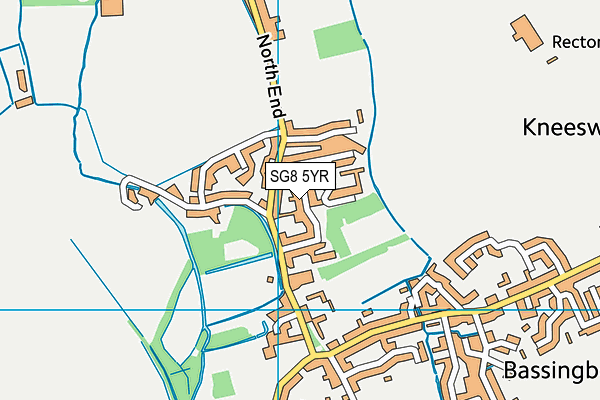 SG8 5YR map - OS VectorMap District (Ordnance Survey)