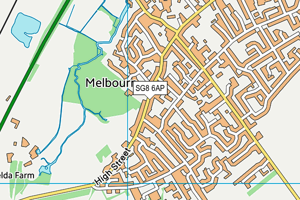 SG8 6AP map - OS VectorMap District (Ordnance Survey)