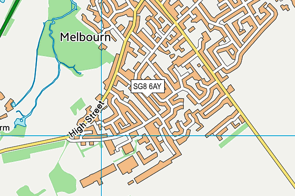 SG8 6AY map - OS VectorMap District (Ordnance Survey)