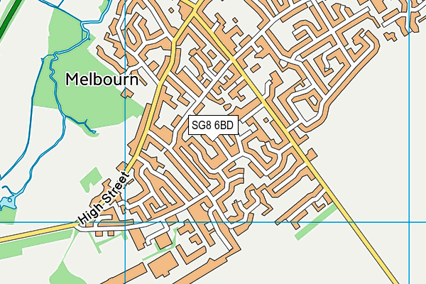 SG8 6BD map - OS VectorMap District (Ordnance Survey)