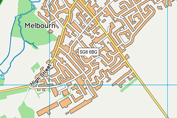 SG8 6BG map - OS VectorMap District (Ordnance Survey)