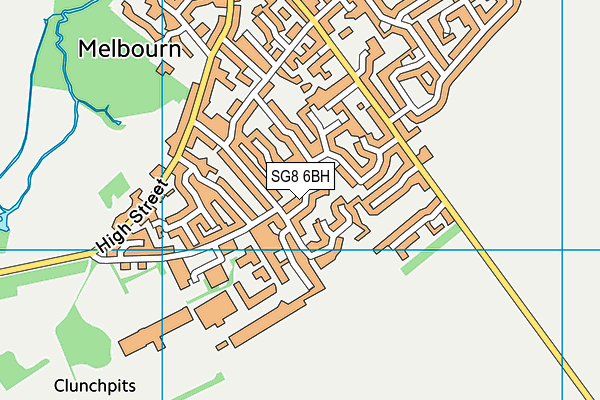 SG8 6BH map - OS VectorMap District (Ordnance Survey)