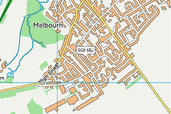 SG8 6BJ map - OS VectorMap District (Ordnance Survey)