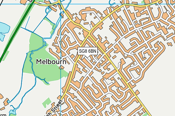 SG8 6BN map - OS VectorMap District (Ordnance Survey)