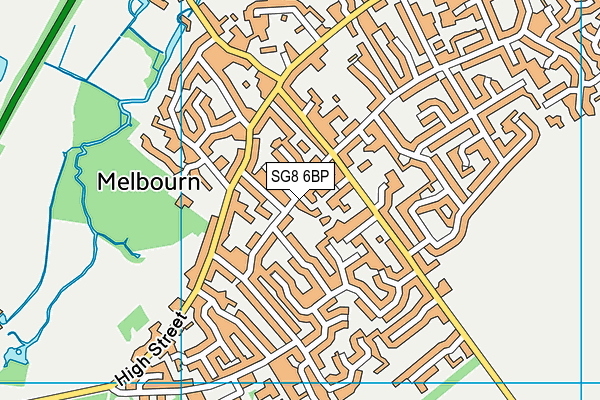 SG8 6BP map - OS VectorMap District (Ordnance Survey)