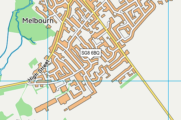 SG8 6BQ map - OS VectorMap District (Ordnance Survey)