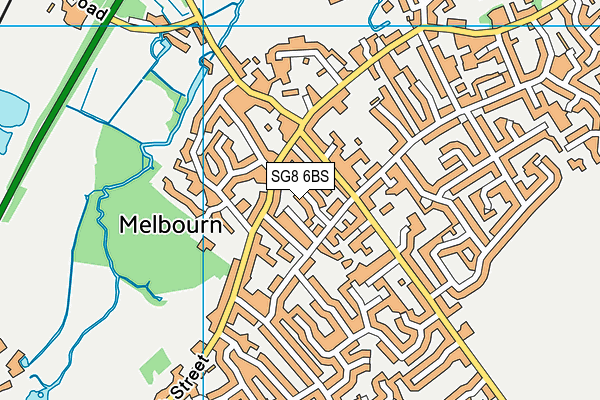 SG8 6BS map - OS VectorMap District (Ordnance Survey)
