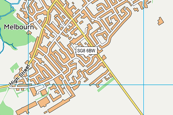 SG8 6BW map - OS VectorMap District (Ordnance Survey)