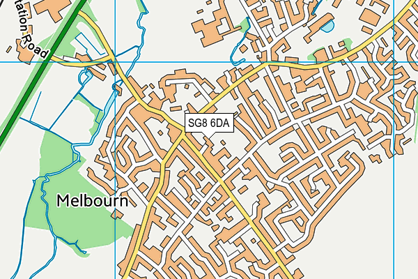 SG8 6DA map - OS VectorMap District (Ordnance Survey)