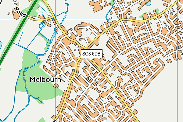 Melbourn Primary School map (SG8 6DB) - OS VectorMap District (Ordnance Survey)