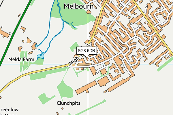 SG8 6DR map - OS VectorMap District (Ordnance Survey)