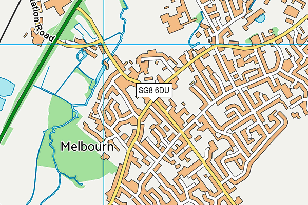 SG8 6DU map - OS VectorMap District (Ordnance Survey)