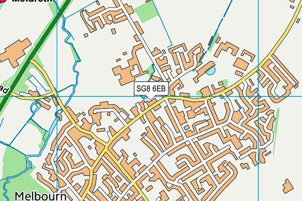 SG8 6EB map - OS VectorMap District (Ordnance Survey)