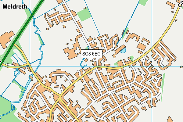 SG8 6EG map - OS VectorMap District (Ordnance Survey)