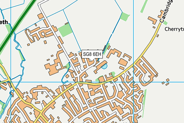 SG8 6EH map - OS VectorMap District (Ordnance Survey)