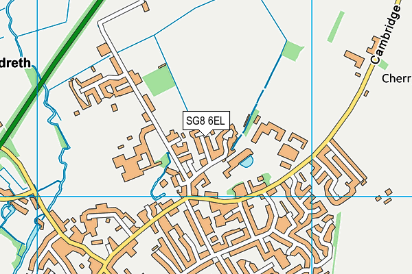 SG8 6EL map - OS VectorMap District (Ordnance Survey)