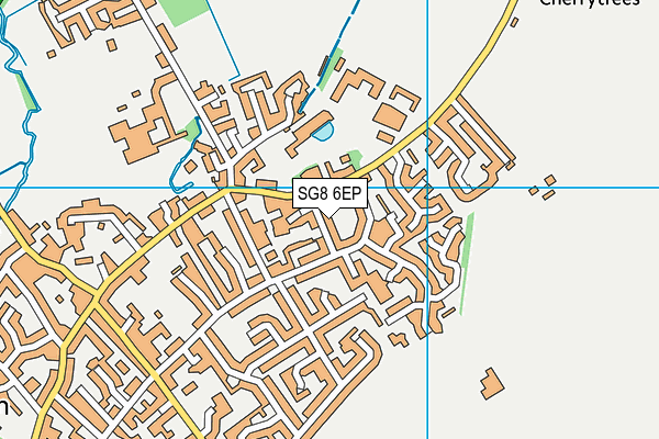 SG8 6EP map - OS VectorMap District (Ordnance Survey)