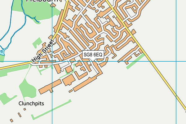 SG8 6EQ map - OS VectorMap District (Ordnance Survey)