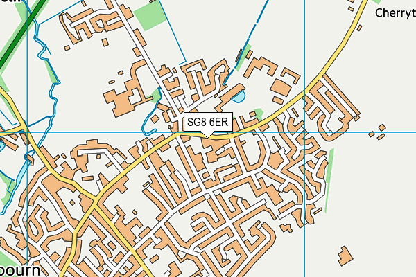 SG8 6ER map - OS VectorMap District (Ordnance Survey)