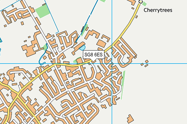 SG8 6ES map - OS VectorMap District (Ordnance Survey)