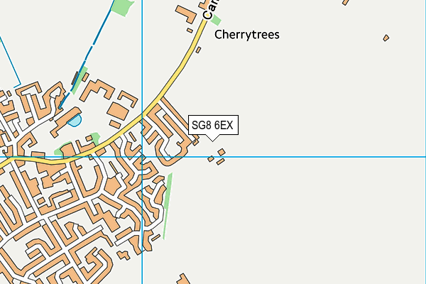 SG8 6EX map - OS VectorMap District (Ordnance Survey)