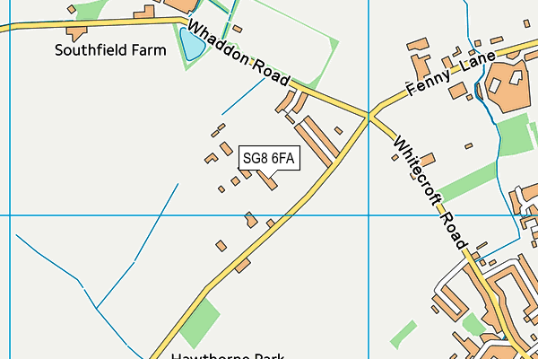 SG8 6FA map - OS VectorMap District (Ordnance Survey)