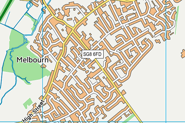 SG8 6FD map - OS VectorMap District (Ordnance Survey)