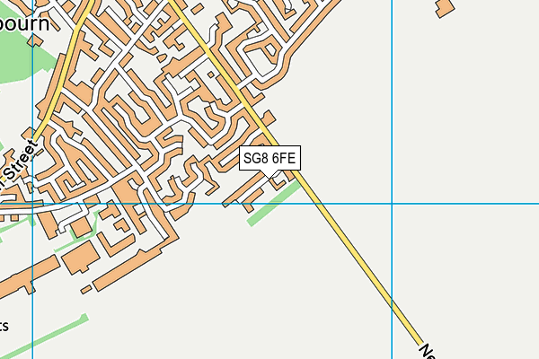 SG8 6FE map - OS VectorMap District (Ordnance Survey)