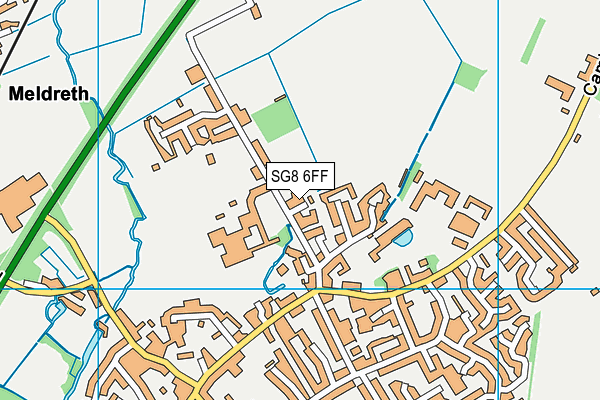 SG8 6FF map - OS VectorMap District (Ordnance Survey)