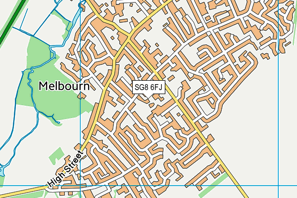 SG8 6FJ map - OS VectorMap District (Ordnance Survey)