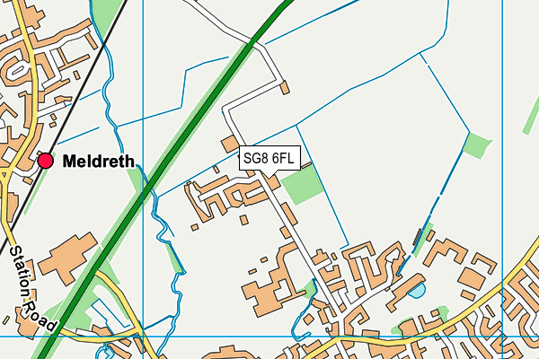 SG8 6FL map - OS VectorMap District (Ordnance Survey)