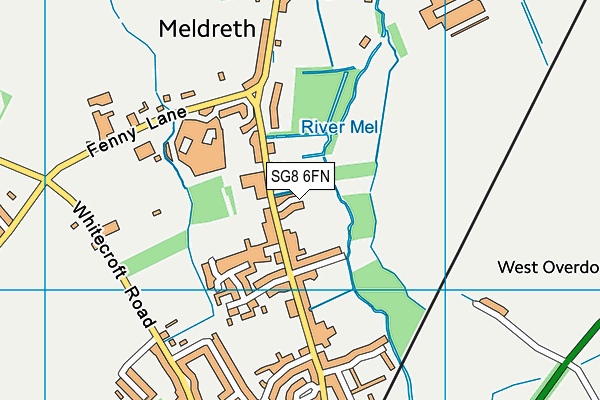 SG8 6FN map - OS VectorMap District (Ordnance Survey)