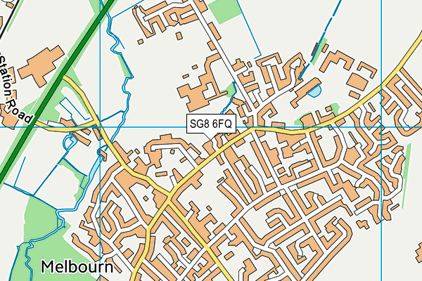 SG8 6FQ map - OS VectorMap District (Ordnance Survey)